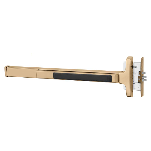 Sargent 12-8310F RHR 9 Grade 1 Mortise Exit Device Narrow Stile Pushpad 36 Fire-Rated Device Exit Only Less Dogging Bright Bronze Clear Coated Finish Right Hand Reverse