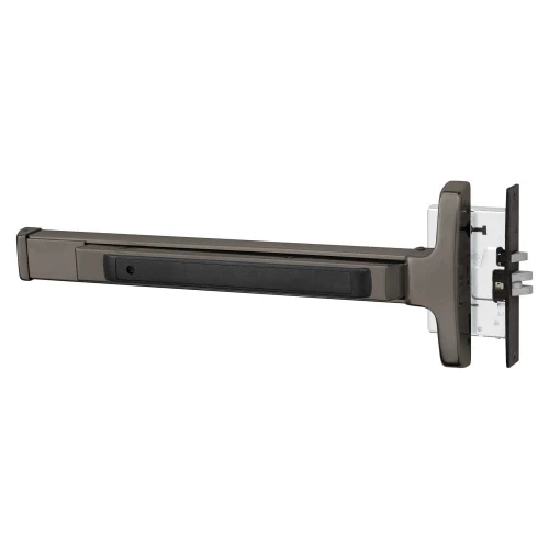 Sargent 8328E LHR 10BL Grade 1 Mortise Exit Device Narrow Stile Pushpad 32 Device Passage Function Hex Key Dogging Oxidized Satin Bronze Relieved Clear Coated Finish Left Hand Reverse 8328E LHR 10BL