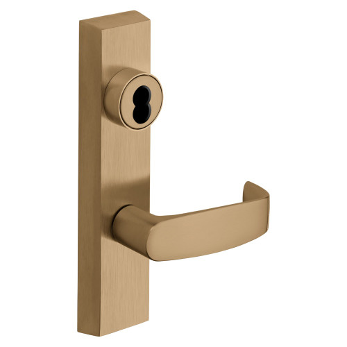 Sargent 70-704 ETL LHRB 10 Grade 1 Exit Device Trim Night Latch Key Retracts Latch For Rim and Mortise 8300 8500 8800 8900 9800 9900 Series Devices SFIC Prep Less Core L Lever Satin Bronze Clear Coated Finish Left-Hand Reverse