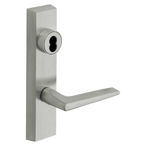 Sargent 70-743 ETF LHRB 26D Grade 1 Exit Device Trim Classroom Function Freewheeling Trim Key Outside Unlocks/Locks Trim For Surface Vertical Rod and Mortise 8700 8900 Series Devices SFIC Prep Less Core F Lever LHR Satin Chrome 70-743 ETF LHRB 26D