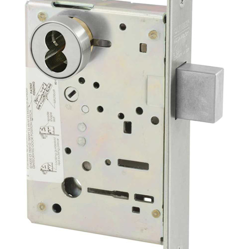 Sargent 70-8203 32D Grade 1 Classroom Deadlock Mortise Deadbolt Only Single Cylinder Not Handed SFIC Prep Less Core Flat Strike Satin Stainless Steel 70-8203 32D