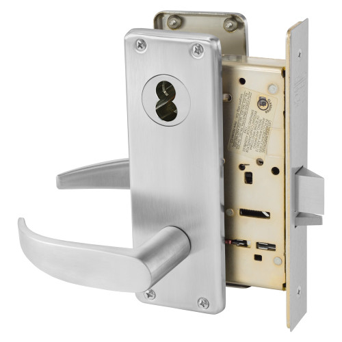 Sargent 70-8217 WTP 26D Asylum or Institutional Mortise Lock WT Escutcheon P Lever SFIC Prep Less Core Satin Chrome