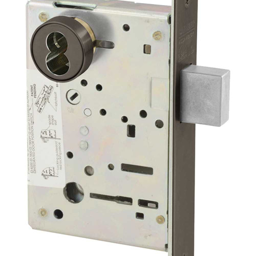 Sargent 70-8222 10B Grade 1 Deadlock Mortise Deadbolt Only Double Cylinder Not Handed SFIC Prep Less Core Flat Strike Dark Oxidized Satin Bronze Oil Rubbed 70-8222 10B