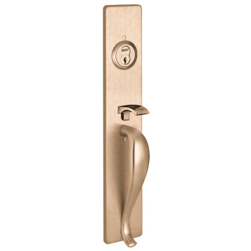 PHI C1705B 612 Apex and Olympian Series Wide Stile Trim Key Controls Thumb Piece B Design Pull for Concealed Vertical Rod Satin Bronze Clear Coated C1705B 612