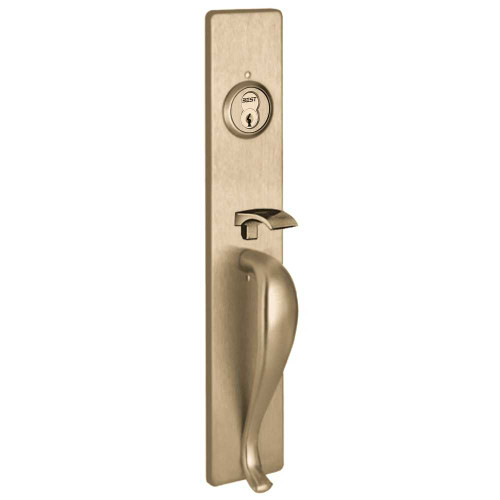 PHI C1705B 606 Apex and Olympian Series Wide Stile Trim Key Controls Thumb Piece B Design Pull for Concealed Vertical Rod Satin Brass C1705B 606