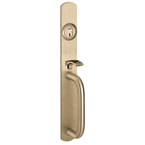 PHI M2005C 606 Apex Series Narrow Stile Trim Key Controls Thumb Piece C Design Pull Requires 1-1/4 In Mortise Type Cylinder Satin Brass