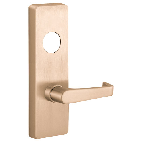 PHI M4908A 612 LHR Apex and Olympian Series Wide Stile Trim Key Controls Lever A Lever Design Left Hand Reverse Requires 1-1/4 In Mortise Type Cylinder Satin Bronze Clear Coated