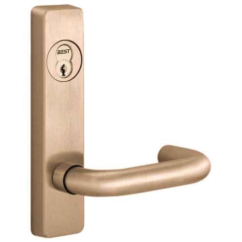 PHI 2908C 612 LHR Apex Series Narrow Stile Trim Key Controls Lever C Design Lever Left Hand Reverse Satin Bronze Clear Coated 2908C 612 LHR