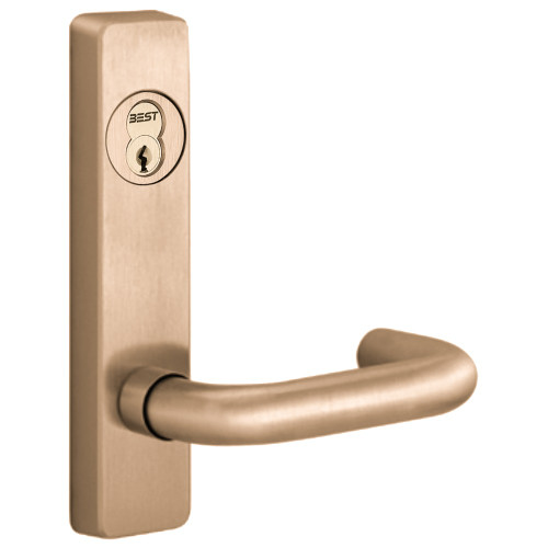 PHI 2908C 612 LHR Apex Series Narrow Stile Trim Key Controls Lever C Design Lever Left Hand Reverse Satin Bronze Clear Coated