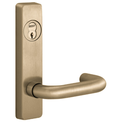 PHI 2908C 606 LHR Apex Series Narrow Stile Trim Key Controls Lever C Design Lever Left Hand Reverse Satin Brass