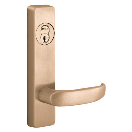 PHI 2903D 606 LHR Apex Series Narrow Stile Trim Key Retracts Latchbolt D Design Lever Left Hand Reverse Satin Brass
