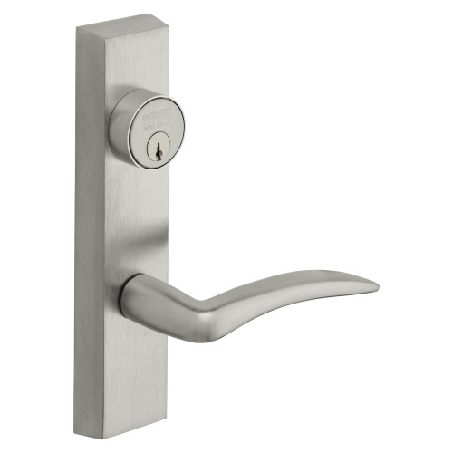 Sargent 704 ETA LHRB 26D Grade 1 Exit Device Trim Night Latch Key Retracts Latch For Rim and Mortise 8300 8500 8800 8900 9800 9900 Series Devices 1-3/4 Mortise Cylinder for Mortise Devices A Lever Satin Chrome Finish Left-Hand Reverse