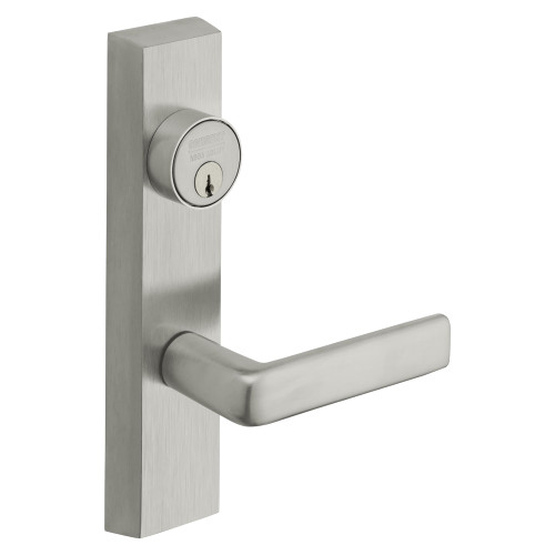 Sargent 704 ETE LHRB 26D Grade 1 Exit Device Trim Night Latch Key Retracts Latch For Rim and Mortise 8300 8500 8800 8900 9800 9900 Series Devices 1-3/4 Mortise Cylinder for Mortise Devices E Lever Satin Chrome Finish Left-Hand Reverse
