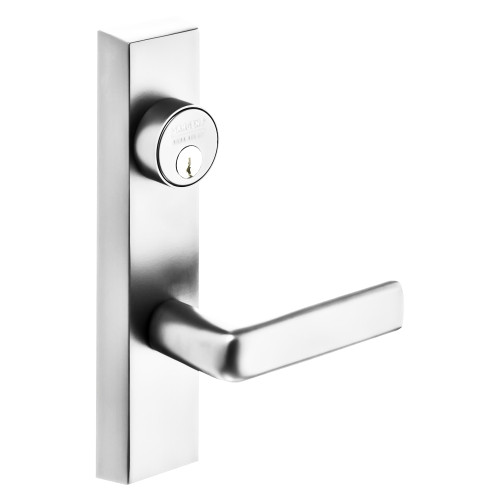 Sargent 704 ETE RHRB 26 Grade 1 Exit Device Trim Night Latch Key Retracts Latch For Rim and Mortise 8300 8500 8800 8900 9800 9900 Series Devices 1-3/4 Mortise Cylinder for Mortise Devices E Lever Bright Chrome Finish Right-Hand Reverse