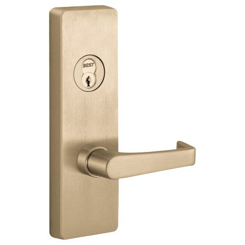 PHI V4908A 606 LHR Apex and Olympian Series Wide Stile Trim Key Controls Lever A Lever Design Left Hand Reverse Vandal Resistant Satin Brass