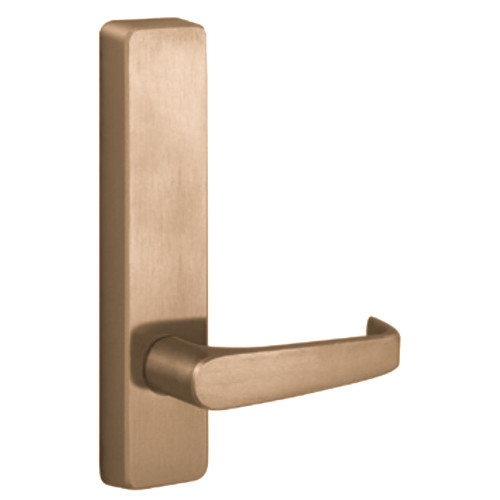 PHI 2902A 612 LHR Apex Series Narrow Stile Trim Exit Only Dummy Trim A Design Lever Left Hand Reverse Satin Bronze Clear Coated