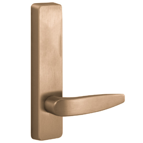 PHI 2902B 612 RHR Apex Series Narrow Stile Trim Exit Only Dummy Trim B Design Lever Right Hand Reverse Satin Bronze Clear Coated