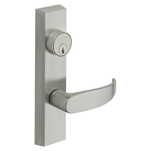 Sargent 706-4 ETP RHRB 26D Grade 1 Exit Device Trim Storeroom Function Key Unlocks Trim Trim Retracts Latch/Trim Relocks when Key is Removed For Concealed Vertical Rod 8400 8600 Series Devices 1-1/8 In Mortise Cylinder P Lever RHR Satin Chrome