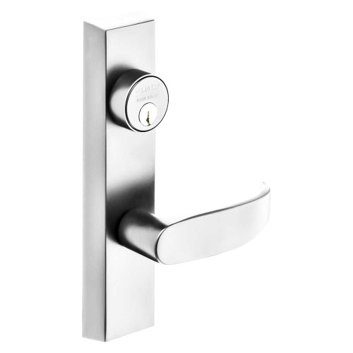 Sargent 713 ETP LHRB 26 Grade 1 Exit Device Trim Classroom Function Key Outside Unlocks/Locks Trim For Surface Vertical Rod and Mortise 8700 8900 Series Devices 1-1/8 Mortise Cylinder P Lever LHR Bright Chrome 713 ETP LHRB 26