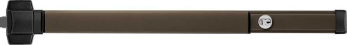 PHI 5108CD 695 48 Grade 1 Rim Exit Device Wide Stile Pushpad 48 Device Classroom Function Cylinder Dogging Dark Bronze Painted Finish Non-Handed 5108CD 695 48
