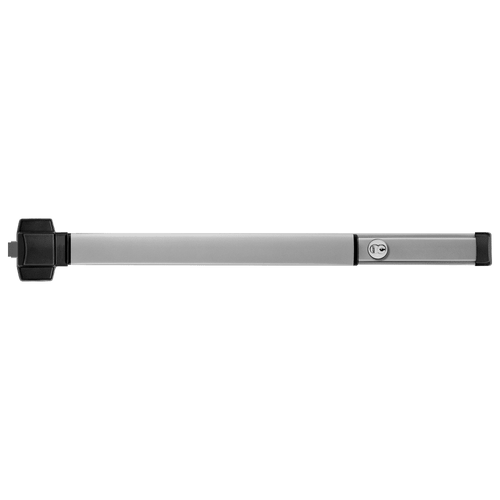 PHI 5114CD 689 36 Grade 1 Rim Exit Device Wide Stile Pushpad 36 Device Passage Function Cylinder Dogging Aluminum Painted Finish Non-Handed