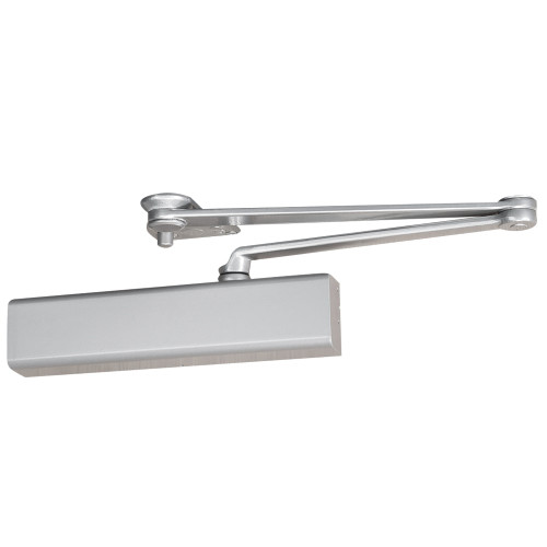 Norton CLP8501 689 Grade 1 Closer Plus Parallel Arm Door Closer Push Side Parallel Arm Heavy Duty Adjustable Size 1 to 6 Plastic Cover Aluminum Painted Finish Non-Handed