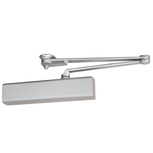 Norton CLP8501 689 Grade 1 Closer Plus Parallel Arm Door Closer Push Side Parallel Arm Heavy Duty Adjustable Size 1 to 6 Plastic Cover Aluminum Painted Finish Non-Handed CLP8501 689