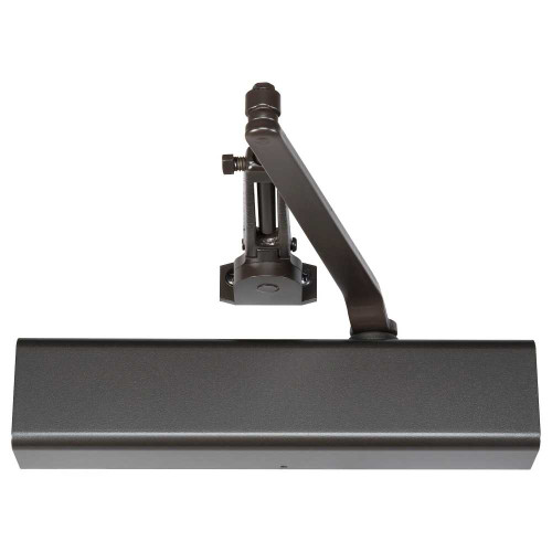 Norton 8501H 690 Grade 1 Tri Mount Friction Hold Open Door Closer Push or Pull Side Regular Adjustable Size 1 to 6 Plastic Cover Dark Bronze Painted Finish Non-Handed 8501H 690