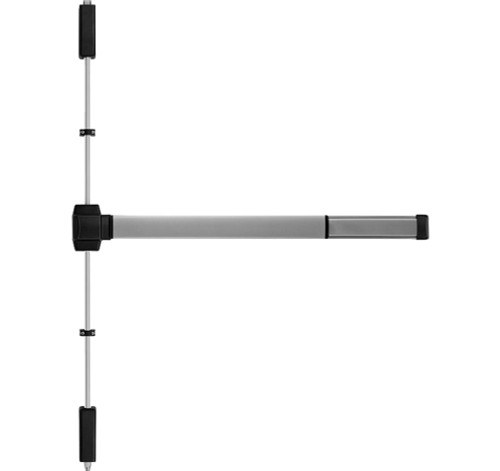 PHI TSFL2815LBR 606 48 Grade 1 Fire Rated Concealed Vertical Rod Exit Device Wide Stile Pushpad 48 Device Privacy Function Touchbar Monitor Less Bottom Rod Satin Brass Finish Field Reversible