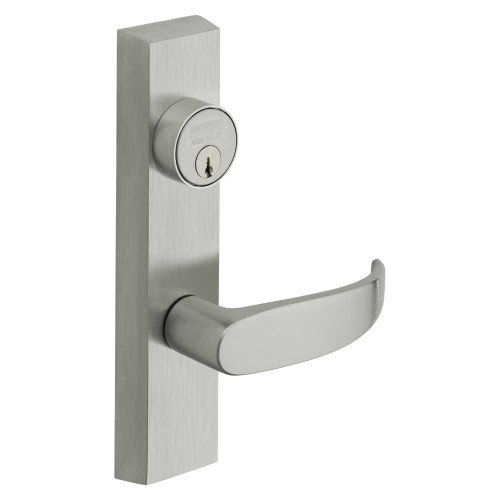 Sargent 776 ETP 24V LHRB 26D Grade 1 Electrified Exit Device Trim Fail Secure Power Off Locks Lever Key Retracts Latch For Surface Vertical Rod and Mortise 8700 8900 Series Devices Rim Cylinder P Lever 24V LHR Satin Chrome 776 ETP 24V LHRB 26D