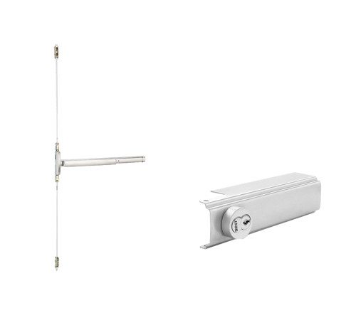 PHI 2814CD 613 48 Grade 1 Concealed Vertical Rod Exit Device Wide Stile Pushpad 48 Device Passage Function Cylinder Dogging Dark Oxidized Satin Bronze Oil Rubbed Finish Field Reversible