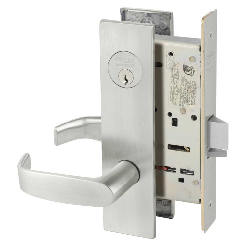 Sargent 8204 LE1L 32D Grade 1 Storeroom or Closet Mortise Lock L - Lever LE1 - Escutcheon Field Reversible Conventional Cylinder ASA Strike Satin Stainless Steel 8204 LE1L 32D