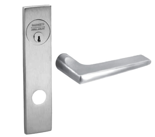 Sargent 8205 LE1F 26 Grade 1 Office or Entry Mortise Lock F - Lever LE1 - Escutcheon Field Reversible Conventional Cylinder ASA Strike Bright Chrome