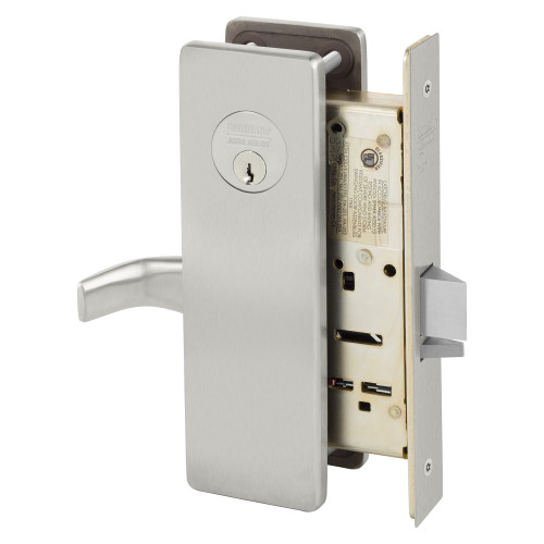Sargent 8206 LSL 32D Grade 1 Storeroom or Service Mortise Lock L - Lever LS - Escutcheon Field Reversible Conventional Cylinder ASA Strike Satin Stainless Steel