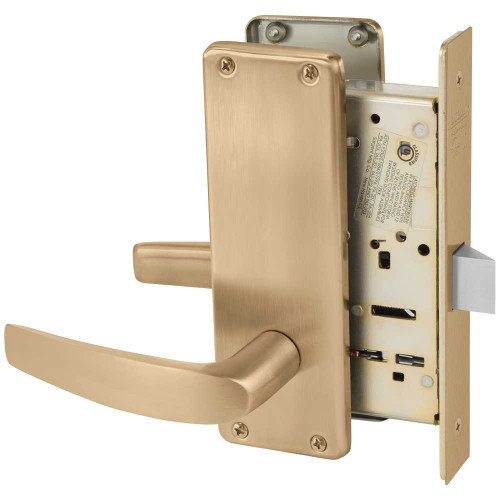 Sargent 8215 WTB 10 Grade 1 Passage or Closet Mortise Lock B - Lever WT - Escutcheon Field Reversible ASA Strike Satin Bronze Clear Coated 8215 WTB 10