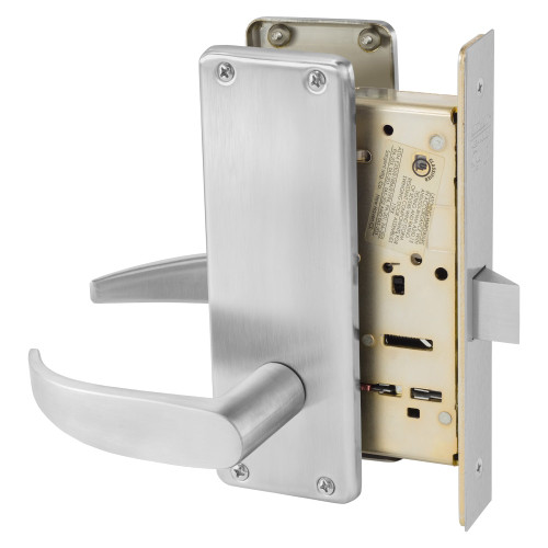 Sargent 8215 WTP 26D Grade 1 Passage or Closet Mortise Lock P - Lever WT - Escutcheon Field Reversible ASA Strike Satin Chrome