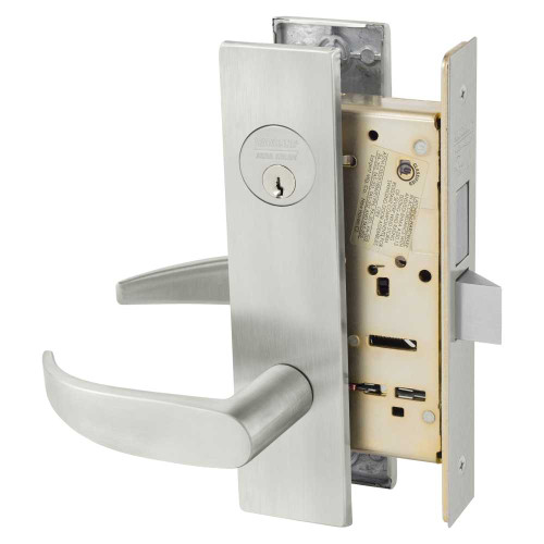 Sargent 8227 LW1P 32D Grade 1 Closet or Storeroom Mortise Lock P - Lever LW1 - Escutcheon Field Reversible Conventional Cylinder ASA Strike Satin Stainless Steel 8227 LW1P 32D