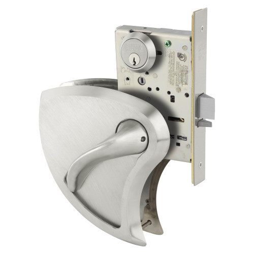 Sargent 8237 BHW 32D LHR Grade 1 Classroom Mortise Lock BHW Lever Conventional Cylinder Left Hand Reverse Ligature Resistant Satin Stainless Steel