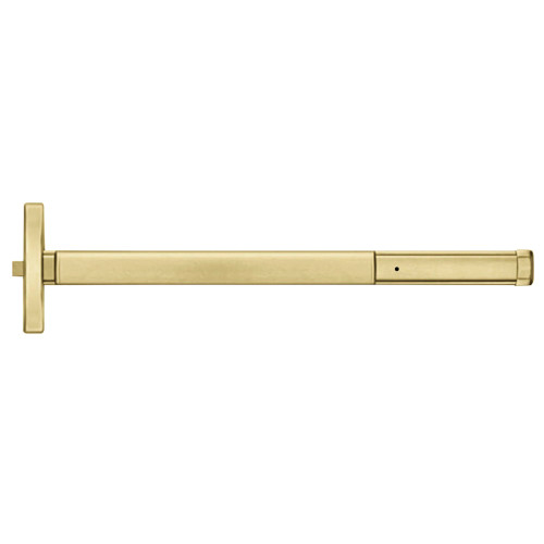 PHI 2402 606 48 Grade 1 Rim Exit Device Narrow Stile Pushpad 48 Device Dummy Trim Hex Key Dogging Satin Brass Finish Field Reversible