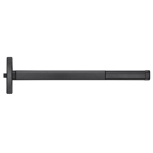 PHI TSFL2401 622 36 Grade 1 Fire Rated Rim Exit Device Narrow Stile Pushpad 36 Device Exit Only Function Less Dogging Touchbar Monitor Matte Black Finish Field Reversible