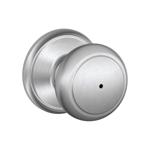 Schlage Residential F40 AND 626 Privacy Lock Andover Knob Satin Chrome