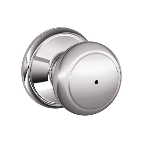 Schlage Residential F40 AND 625 Privacy Lock Andover Knob Bright Chrome