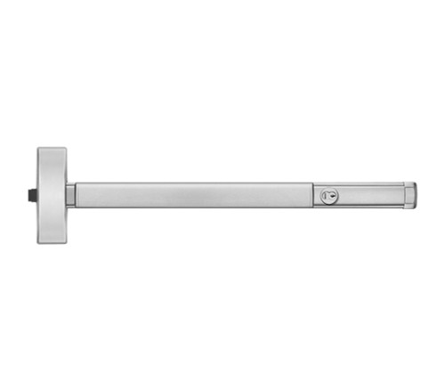 PHI 2203CD 612 48 Grade 1 Surface Vertical Rod Exit Device Wide Stile Pushpad 48 Device Storeroom Function Cylinder Dogging Satin Bronze Clear Coated Finish Field Reversible