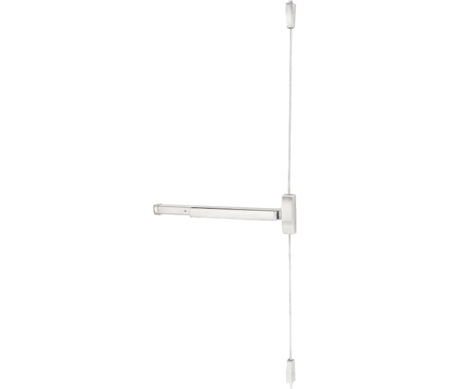 PHI 2208LBRCD 625 36 Grade 1 Surface Vertical Rod Exit Device Wide Stile Pushpad 36 Device Classroom Function Cylinder Dogging Less Bottom Rod Bright Chromium Plated Finish Field Reversible