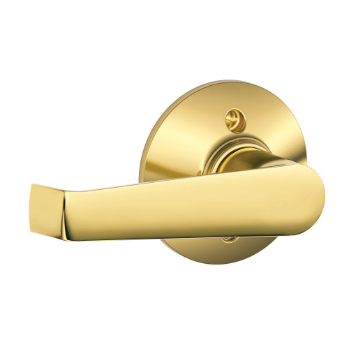 Schlage Residential F170 ELA 605 Grade 2 Single Dummy Elan Lever Bright Brass Finish