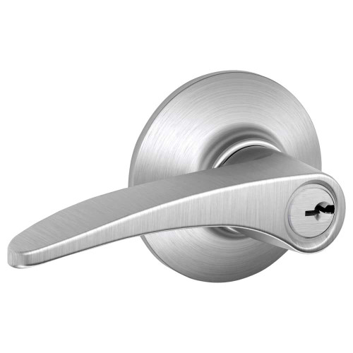 Schlage Residential F51A MNH 626 KD Entry Lock Manhattan Lever Satin Chrome F51A MNH 626 KD