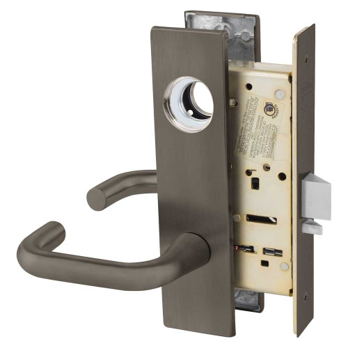 Sargent LC-8205 LW1J 10B Grade 1 Office or Entry Mortise Lock J - Lever LW1 - Escutcheon Field Reversible Less Cylinder ASA Strike Dark Oxidized Satin Bronze Oil Rubbed LC-8205 LW1J 10B