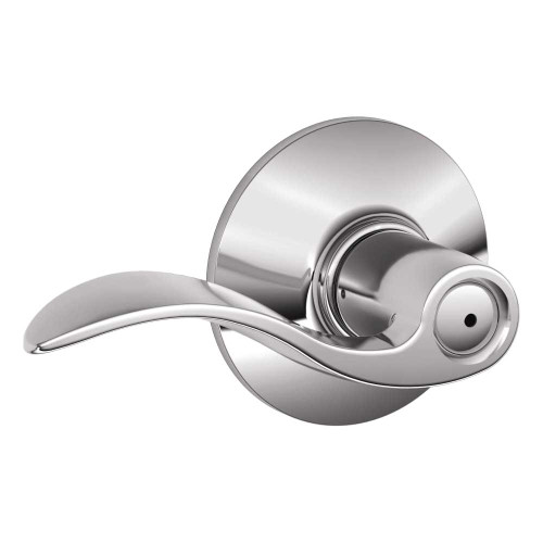 Schlage Residential F40 ACC 625 Grade 2 Privacy Lock Accent Lever Bright Chrome Finish F40 ACC 625