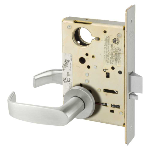 Sargent LC-8256 LNL 32D Grade 1 Office and Inner Entry Mortise Lock L - Lever LN - Rose Field Reversible Less Cylinder ASA Strike Satin Stainless Steel LC-8256 LNL 32D