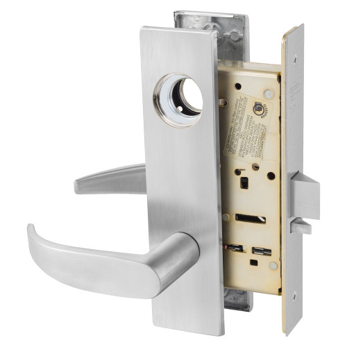 Sargent LC-8259 LW1P 26D Grade 1 Double Locking Mortise Lock P - Lever LW1 - Escutcheon Field Reversible Less Cylinder ASA Strike Satin Chrome Sargent LC-8259 LW1P 26D Grade 1 Double Locking Mortise Lock P - Lever LW1 - Escutcheon Field Reversible Less Cylinder ASA Strike Satin Chrome